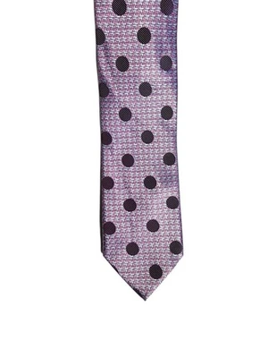 Corbata Steven Land The Big Knot para hombre seda púrpura lunares Foto 1 de 4