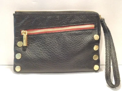 HAMMIT BLACK PEBBLE LEATHER WRISTLET NO CROSSBODY STRAP - Image 1 of 4