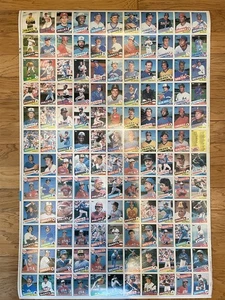 1985 Topps Baseball Uncut Sheet McGwire Rose Carew Gooden (132 Cards) *US78 - Picture 1 of 11