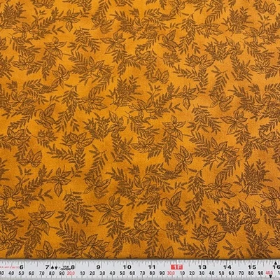 Whispering Pines 2007 for RJR Fabrics Golden Brown Cotton Remnant 17" x 42" - Image 1 of 2