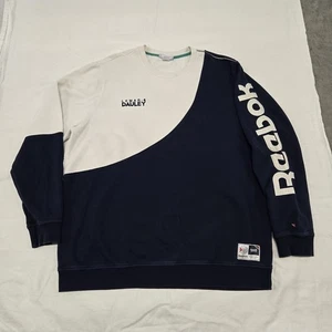 Gr. XXL Reebok x Lemar & Dauley besticktes Sweatshirt weiß navy Colorblock 92 - Bild 1 von 23