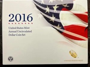 2016 SILVER U.S. Mint Annual Uncirculated Dollar Coin Set OGP COA!-(bin441WQ) - Picture 1 of 3