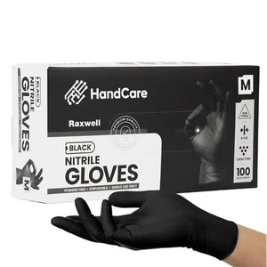 Black Disposable Nitrile Mechanic Gloves - 4 Mil Nitrile Gloves, Tattoo Glove... - Picture 1 of 7
