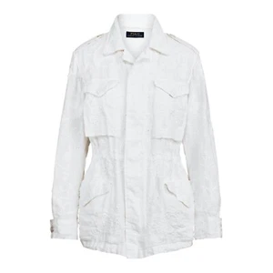 Polo Ralph Lauren Eyelet 100% Linen White Embroidered Jacket Sz Medium NWT $598 - Picture 1 of 4