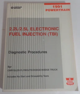 1991 2.2L/2.5L electronic fuel injection TBI diagnostic procedures - Picture 1 of 1
