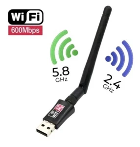 WLAN Stick AC 600 Mbps Dual Band 2.4GHz 5GHz WIFI Dongle USB mit Antenne RTL8811 - Bild 1 von 5