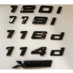 Emblemas negros brillantes para XDrive 114d 116d 118d 120d 125d 128d 130d 135d 140d - Imagen 1 de 11