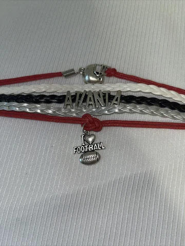 Woman’s Bracelet - NFL Atlanta Falcons Love Football Infinity Bracelet - New Cover