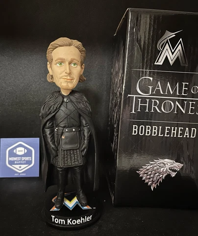 Tom Koehler 2017 Game of Thrones Marlins Miami Bobblehead SGA NIB FREE Shipping Cover