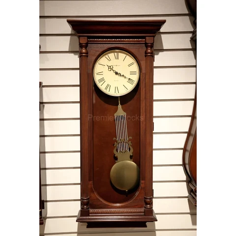 Howard Miller HELMSLEY Dual Chime Quartz Wall Clock 620-192 Brass Pendulum - USA Cover