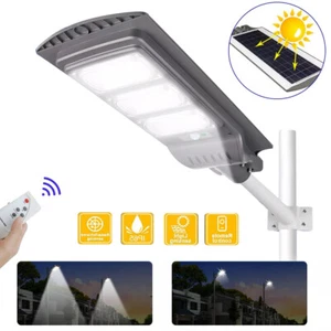 90W LED Solar Street Light Outdoor Commercial Dusk to Dawn PIR Sensor Wall Lamp - Picture 1 of 12