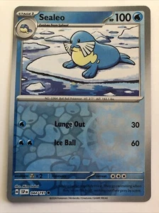 Juego de cartas coleccionables Pokémon Surging Sparks Sealeo Holofoil inverso 044/191 casi nuevo - Imagen 1 de 2
