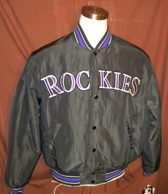 Jaqueta de cetim vintage Colorado Rockies Starter Diamond Collection, tamanho G, NOVA - Imagem 1 de 4