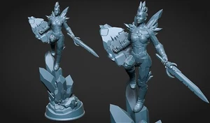 Crystelline |  Elemental Female | ClayDemon | 75mm | RPG D&D Wargaming Miniature - Picture 1 of 2