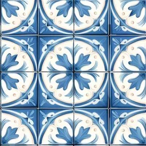 x24 Blau Viktorianische Fliese Aufkleber Küche Badezimmer Selbstklebende Aufkleber px267 - Bild 1 von 2