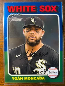 2024 Topps Heritage High Number Yoan Moncada #222 Chrome /699 White Sox - Picture 1 of 2
