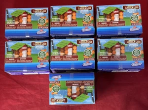 Original Lincoln Logs Mini Home 27 PC  Building Set Lot of 7 NIB - Picture 1 of 3