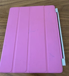 Genuine Apple iPad 2 Pink Leather Folding Case Magnetic Safety Child Kids - Picture 1 of 5