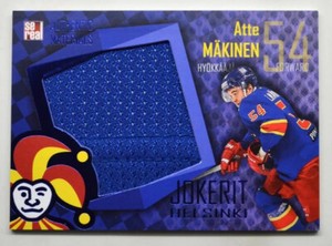 2016-17 KHL Jokerit Helsinki Jersey Card #JOK-JER-026 Atte Makinen 11/70
