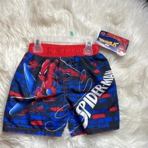 Spider man cartoon boys board shorts swimsuit bathing suit swim trunks shorts 2T - Picture 1 of 12