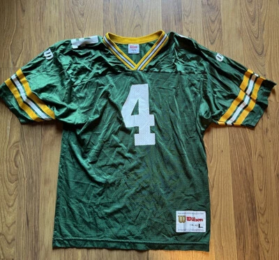 Brett Favre Green Bay Packers Jersey Youth Boys L Green NFL Football Vintage 90s - Image 1 of 4
