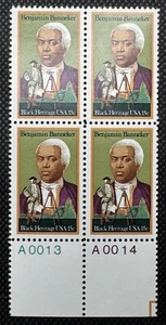 Scott # 1804 - U.S. Plate Block Of 4 - Benjamin Banneker - MNH - (1980) - Picture 1 of 2