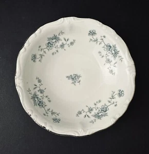 Johann Haviland Bavaria Germany Porcelain Trinket Dish White Blue Flowers 5" - Picture 1 of 5