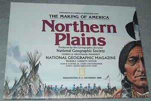 The Making of America Northern Plains National Geographic Map December 1986 - Picture 1 of 3