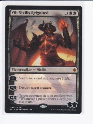 MTG Ob Nixilis Reignited Battle for Zendikar 119/274 Regular Mythic - Image 1 of 2