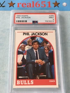 1989 NBA Hoops #266 PHIL JACKSON | PSA 9 Mint | Bulls HOF Chicago Coach - Bild 1 von 4