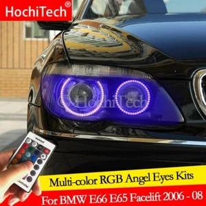 For BMW E66 E65 750I 760i 750Li 760Li 2006-08 DRL Angel Eyes LED RGB Multi-color - Picture 1 of 6