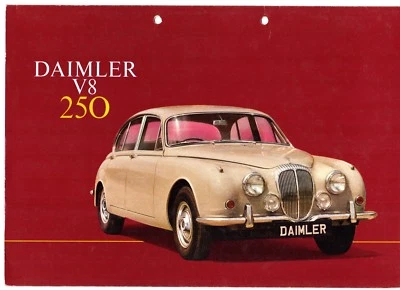 Daimler V8 250 1967-69 folleto de ventas desplegable mercado del Reino Unido Jaguar Mark 2 Foto 1 de 2