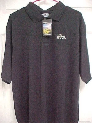 THE EXPO GROUP Men Black Short Sleeve Golf Polo Shirt XL Pebble Beach New Tag - Image 1 of 2