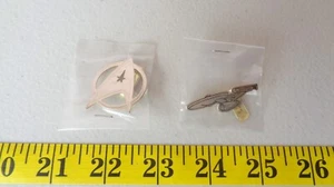 Star Trek Motion Picture Lot of 2 Promo Metal Pins 1979 Enterprise & Insignia - Picture 1 of 4