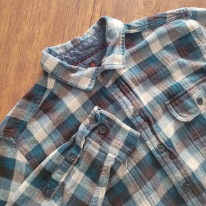 Woolrich Camicia a quadri manica lunga in flanella di cotone uomo L - Foto 1 di 7