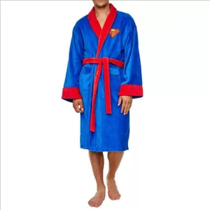 Superhero Nightgown Autumn And Winter Flannel Pajamas Superhero Cosplay Bathrobe - Picture 1 of 12