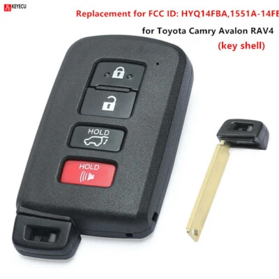 Replacement Remote Key Shell Case 4 Button for Toyota RAV4 2013 2014 2015-2019 Foto 1 de 4