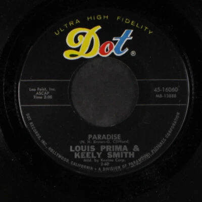 LOUIS PRIMA & KEELY SMITH: when my baby smiles at me DOT 7" Single 45 RPM - Image 1 of 2