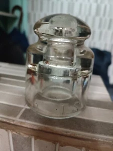 Elektrischer Isolierbriefbeschwerer aus Enel Glas 10 cm hoch Vintage - Bild 1 von 3
