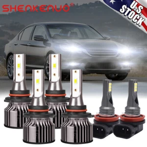 LED Bulbs For Honda Accord 2006-2012 Headlight High/Low Beam Fog Light Combo Kit - Picture 1 of 12