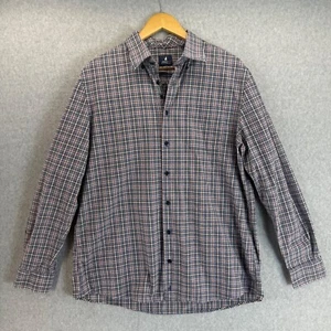 Camicia uomo Johnnie-O grande a quadri celo con bottoni cotone blu maniche lunghe casual - Foto 1 di 14