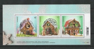 2024 Christmas gingerbread houses Souvenir Sheet CDS Cancel USED - Picture 1 of 1