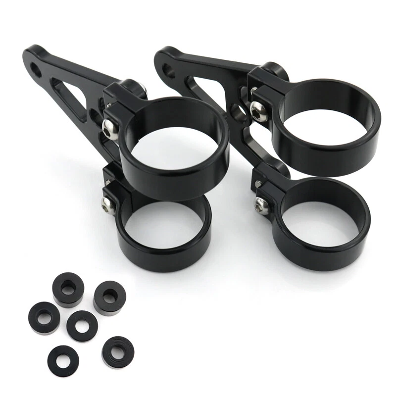 Soportes de montaje de faros de aleación de 43 mm soporte de lámpara de cabeza de horquilla delantera abrazadera de luz giratoria Foto 1 de 4