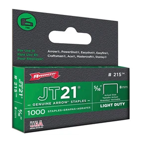 Arrow JT21 Staples 5/16" 8mm, 1000 Pack, Fits Stanley TR45 - Picture 1 of 1