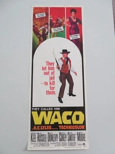 WACO US INSERT POSTER HOWARD KEEL JANE RUSSELL 1966 - Picture 1 of 7