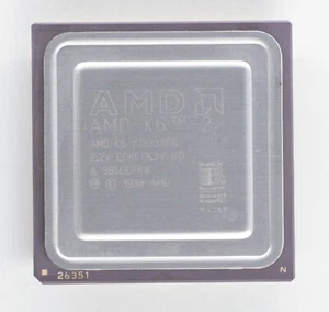 Socket 7 CPU - AMD K6-2 333MHz - AMD-K6-2/333AFR - TESTED - Picture 1 of 2