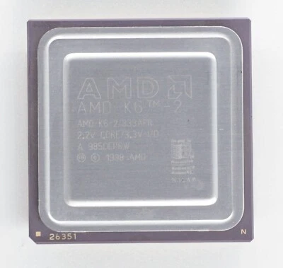 Socket 7 CPU - AMD K6-2 333MHz - AMD-K6-2/333AFR - TESTED - Image 1 of 2