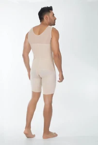 MEN'S FULL BODY SHAPER COMPLETE AFTER SURGERY POWERNET COMPRESSION UP LADY 6098 - Picture 1 of 6