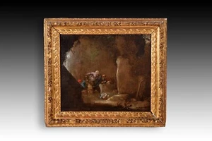 The temptation of St Anthony. Oil on canvas. 17th c., after David Teniers II - Picture 1 of 6
