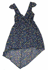 Disney D-Signed Special Edition Girls Sheer Black Floral Dress Swim Cover Up M - Picture 1 of 7